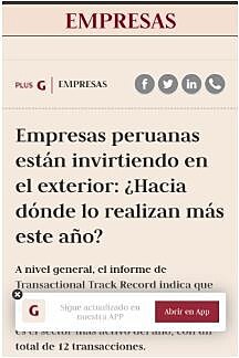 Empresas peruanas estn invirtiendo en el exterior: Hacia dnde lo realizan este ao?